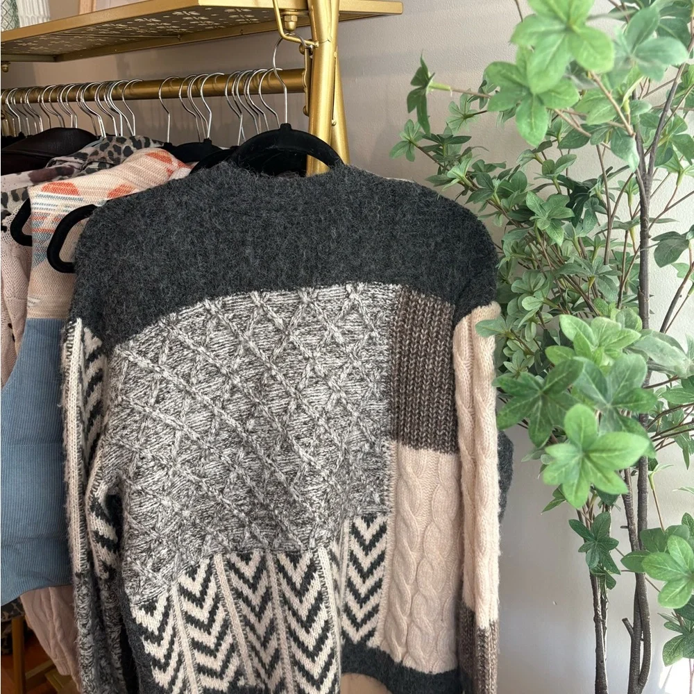 Christian Lacroix Black and Cream Patchwork Cardigan - Picture 4 of 4
